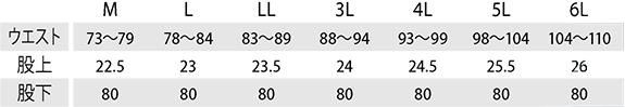サイズ表